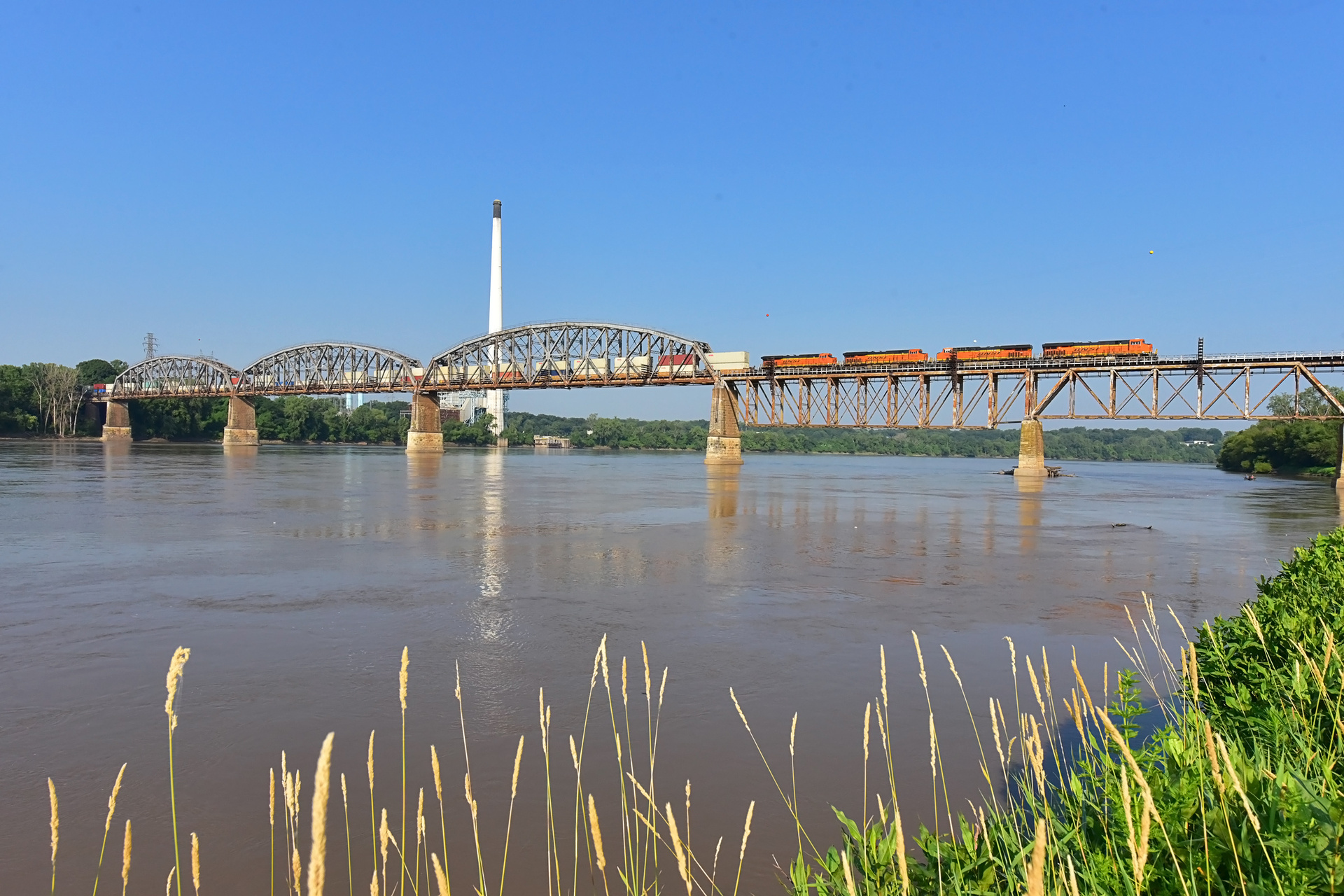 Bnsf Es C Sibley Railroad Bridge Mo Trainspo