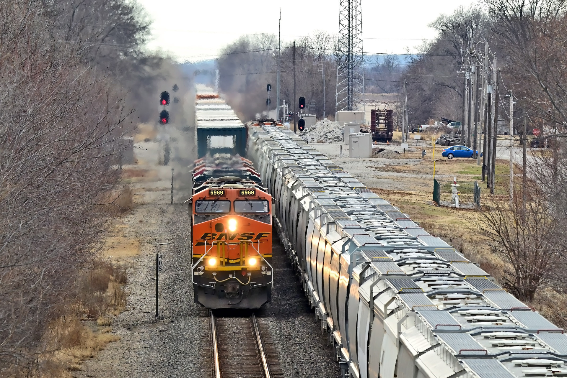 BNSF ES44C4 6969 Hardin MO Trainspo