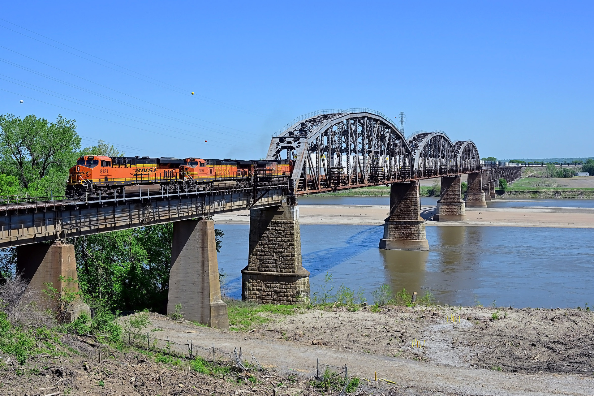 Bnsf Es C Sibley Railroad Bridge Mo Trainspo