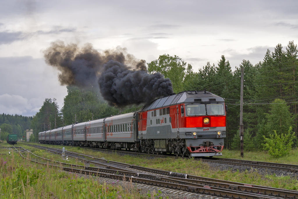 Поезда через сортавала. Станция Райконкоски. Тэп70 Петрозаводск. Тэп70-0184. Поезд тэп70.