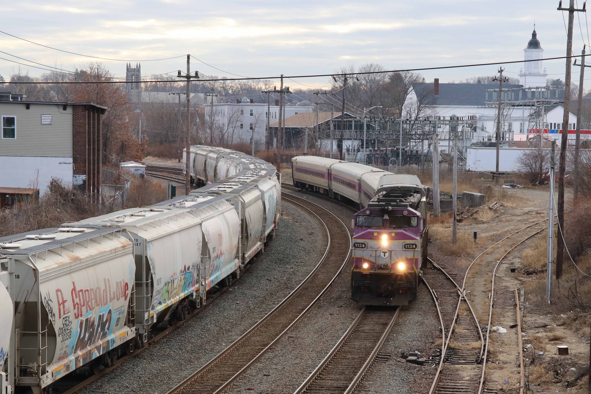 MBTA GP40MC 1134 / Lawrence, MA — Trainspo