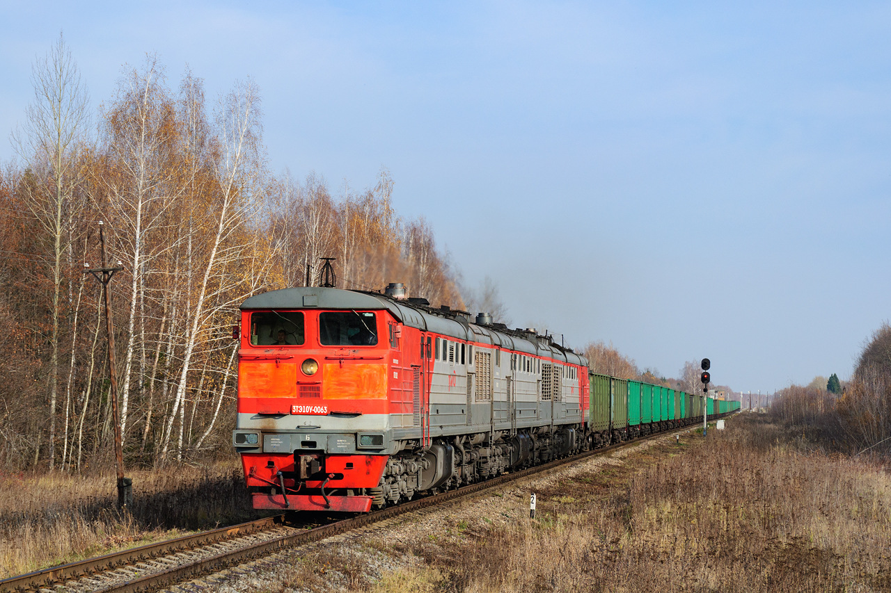 RZD 3TE10U 0063 / Stantsiya Zheltukhino — Trainspo