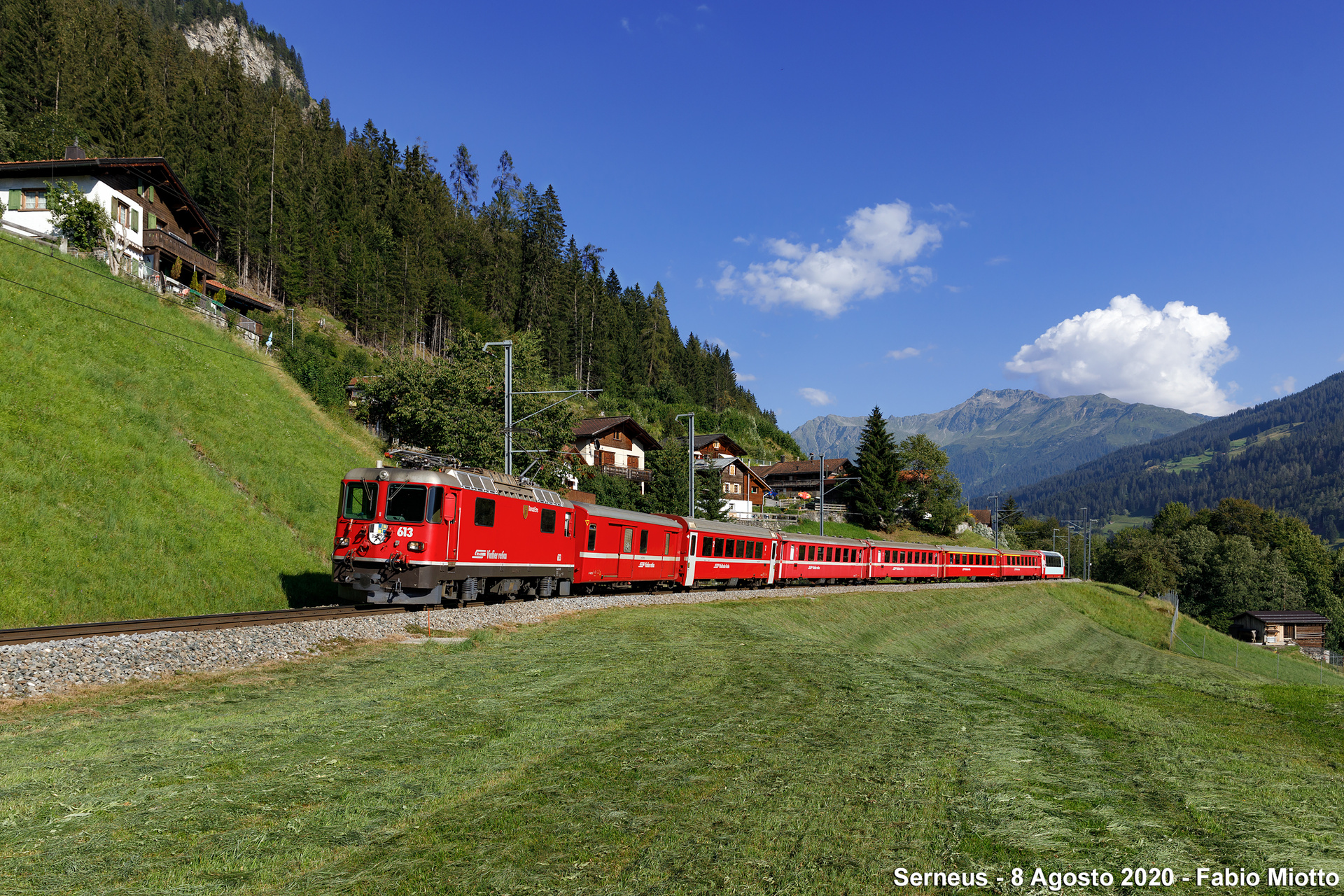 RhB Ge 4/4 II 613 / Klosters Serneus — Trainspo