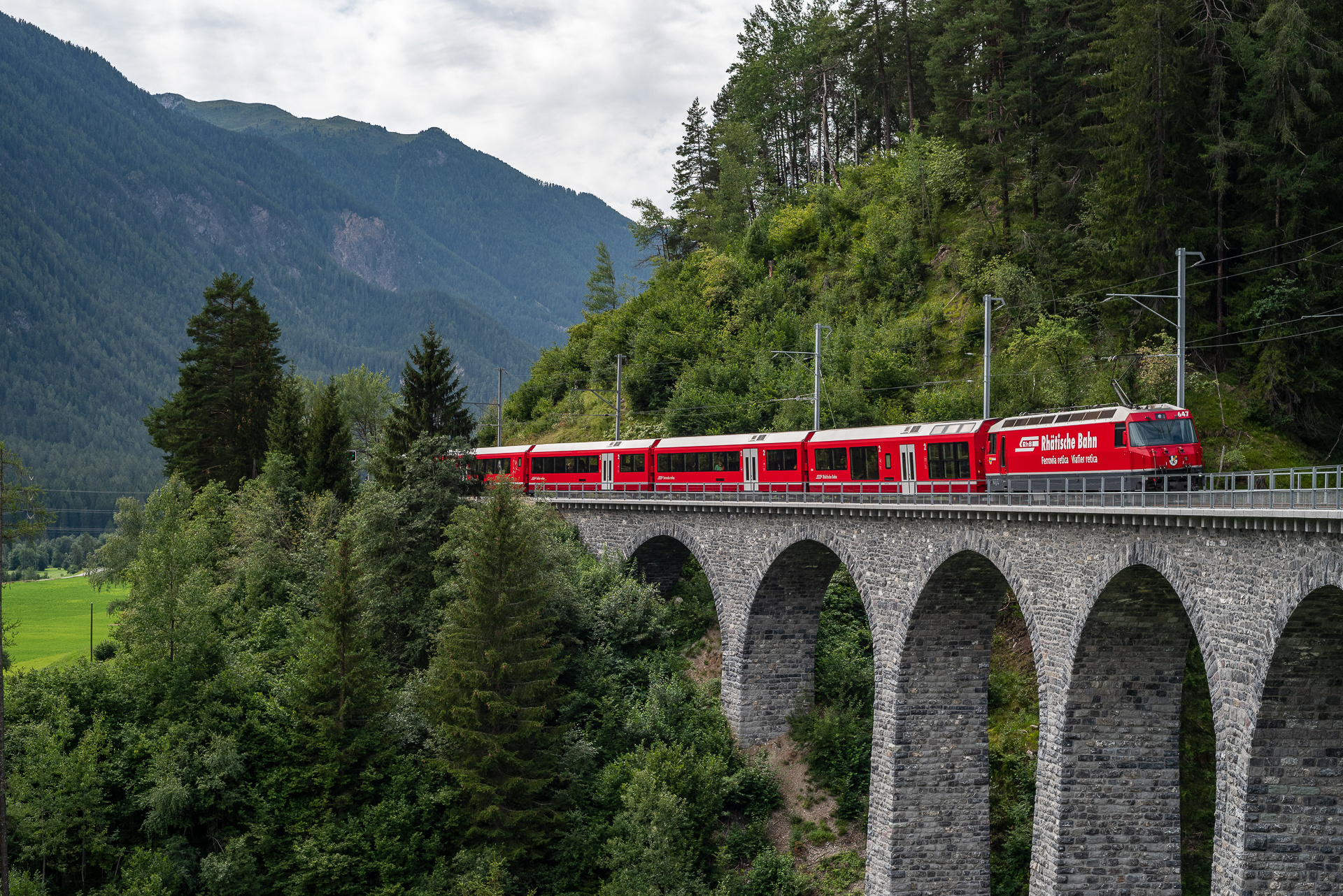 RhB Ge 4/4 III 647 / Schmittentobel Viaduct — Trainspo