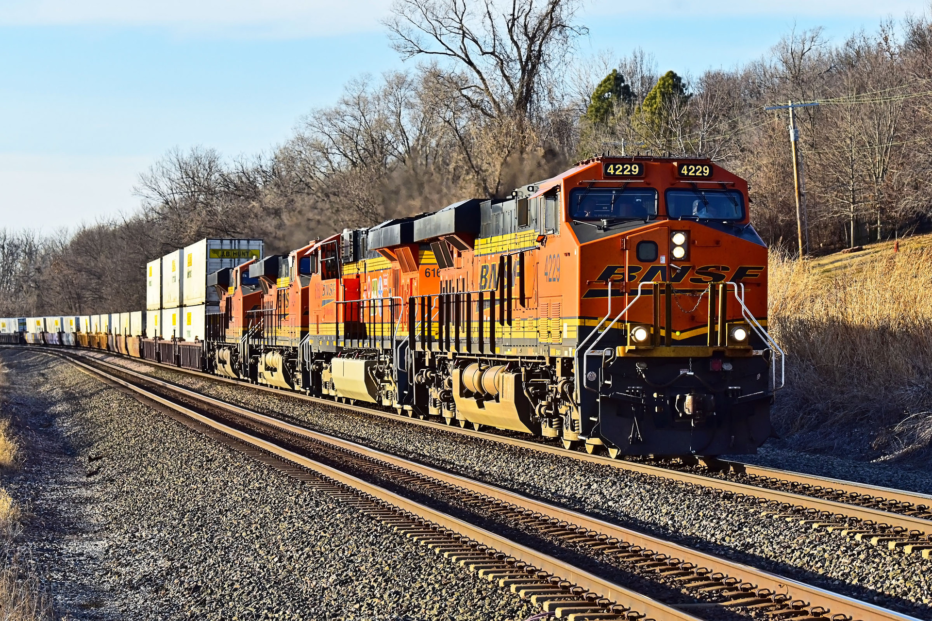 BNSF ES44C4 4229 / Fleming, MO — Trainspo