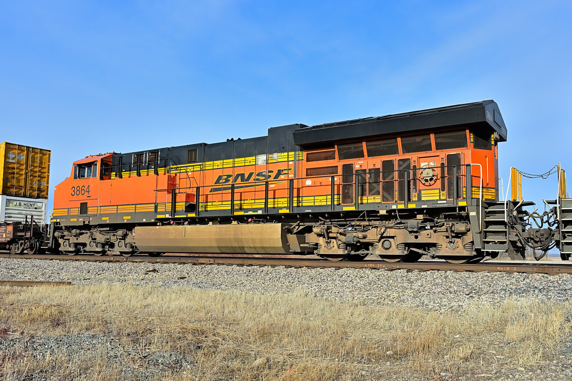 BNSF ET44C4 3864 / Hardin, MO — Trainspo