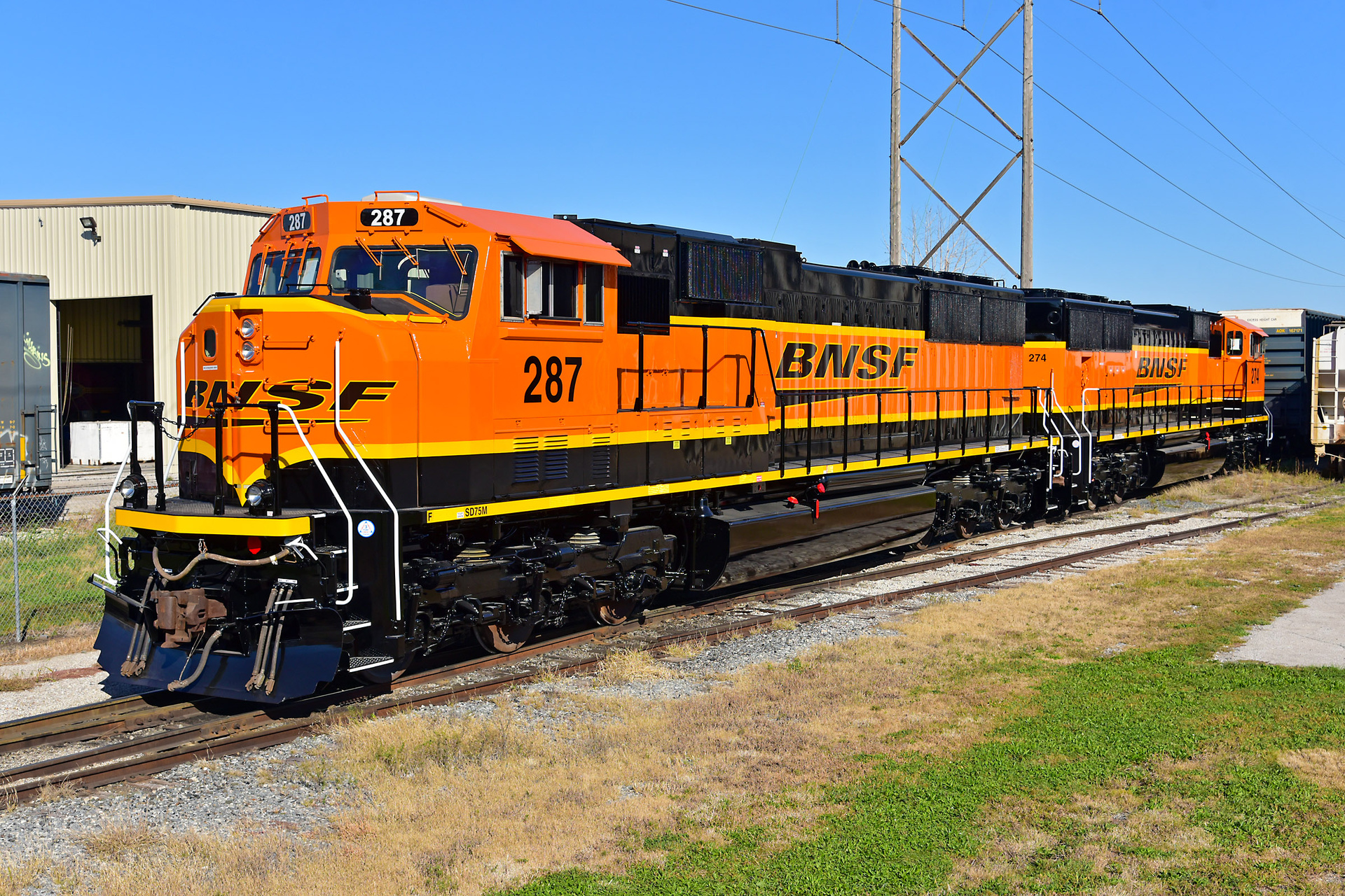 BNSF SD75I 287 / Kansas City, MO — Trainspo