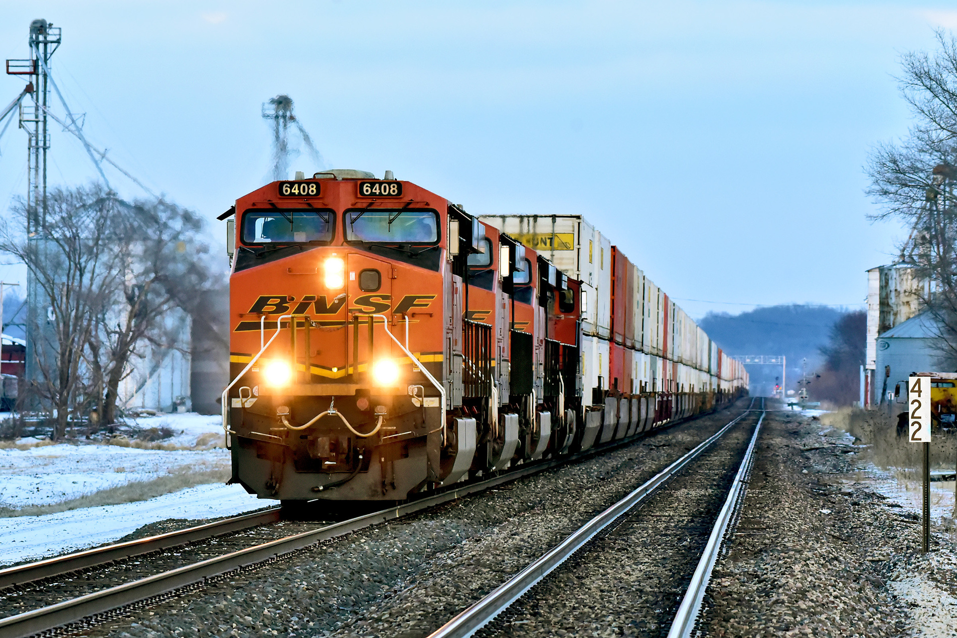 BNSF ES44AC 6408 / Floyd, MO — Trainspo